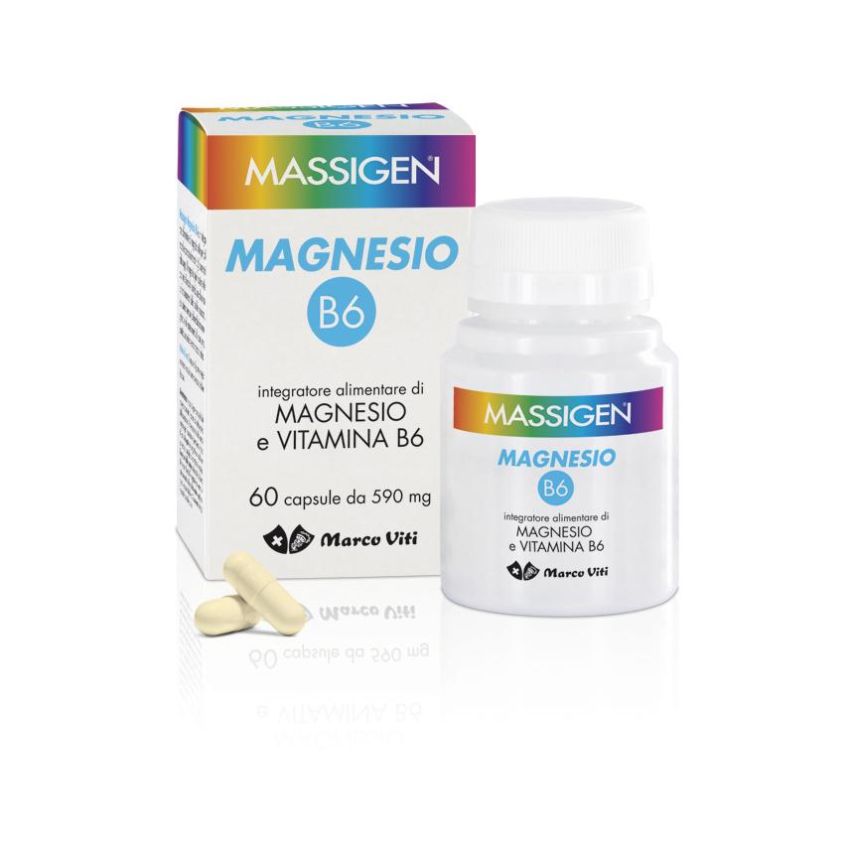 Massigen Magnesio B6 - 60 Capsule Energizzanti