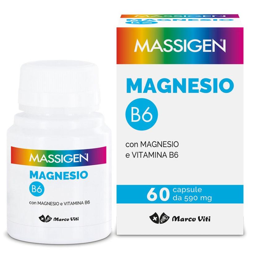 Massigen Magnesio B6 - 60 Capsule Energizzanti