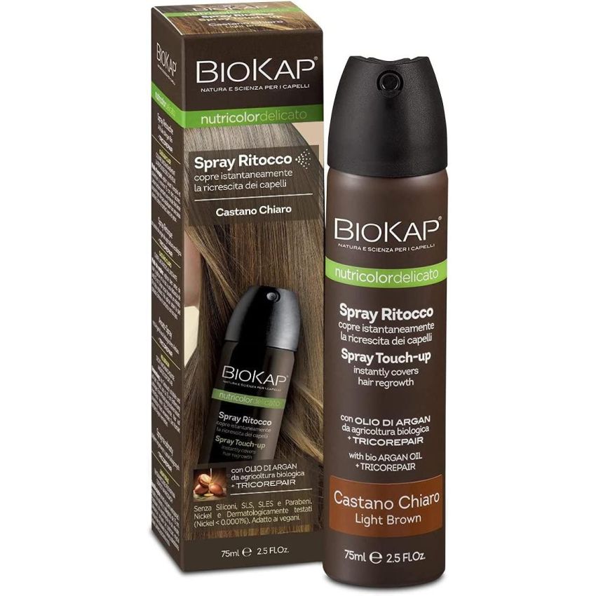 Biokap Nutricolor Delicato Spray Ritocco Colore Castano Chiaro 75ml