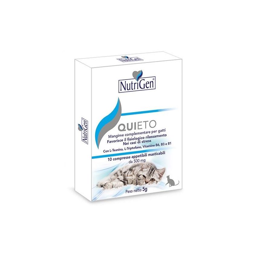 Nutrigen Quieto: Integratore Alimentare per Gatti, 10 Tavolette