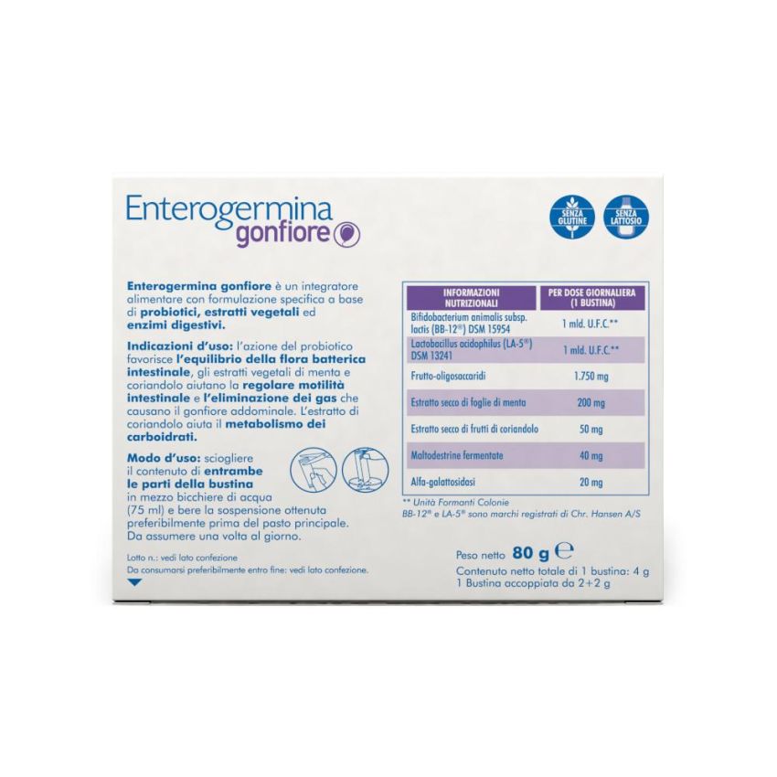 Enterogermina Anti-Gonfiore - Confezione da 20 Bustine