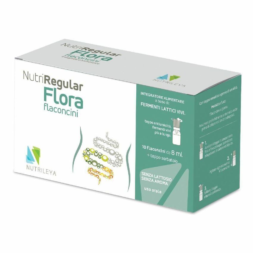 NutriRegular Probiotic Flora Supplement - 10 Bottles da 8ml