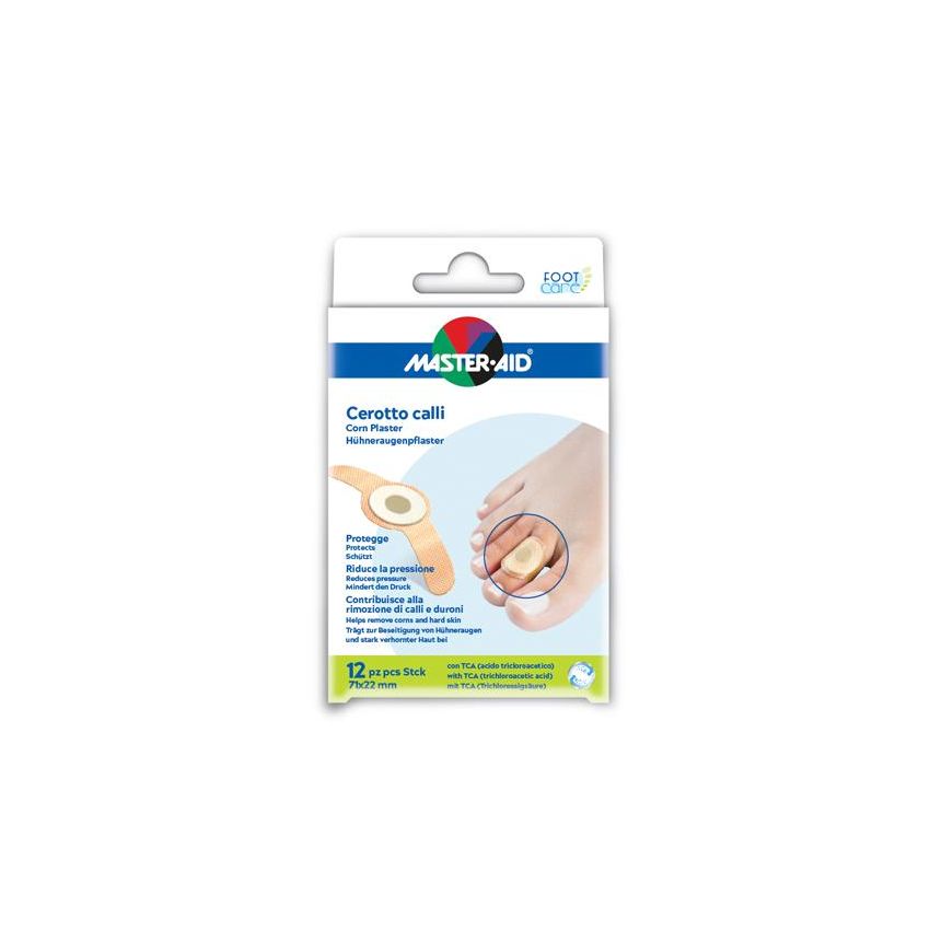 Master Aid Cerotto per Calli, Set di 12 Pezzi, 72x22 mm