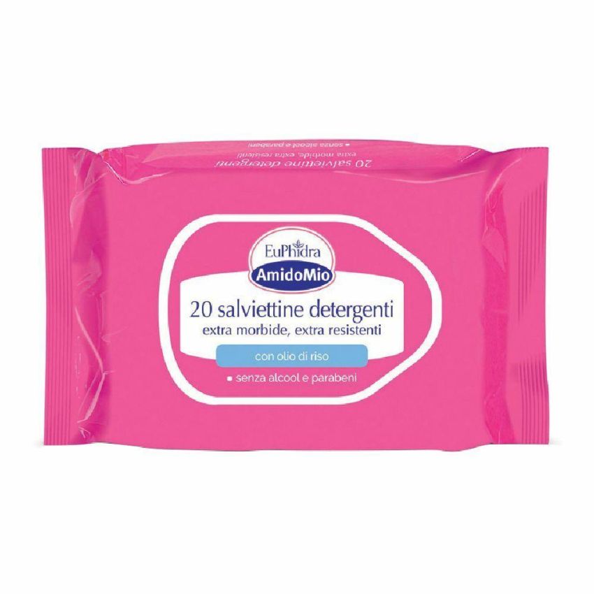 Euphidra Amidomio Salviette Ipoallergeniche, Pacco da 20 Pezzi