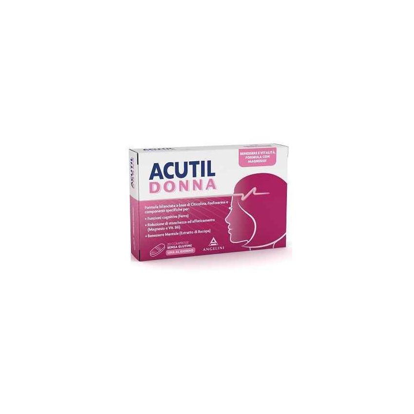 Acutil Donna - Compresse Multivitaminiche per Donne, Confezione da 20