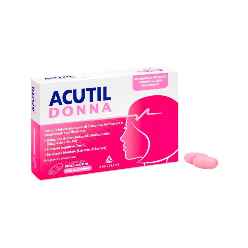 Acutil Donna - Compresse Multivitaminiche per Donne, Confezione da 20