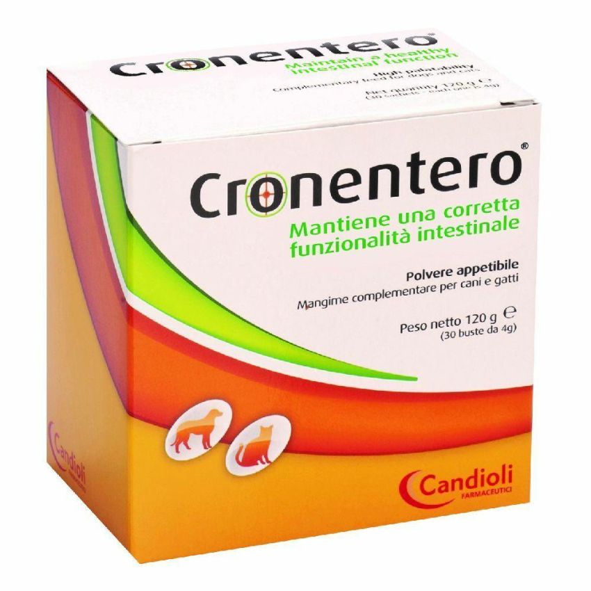 Cronentero - Supplemento Nutrizionale per Cani e Gatti, 30 Bustine da 4g