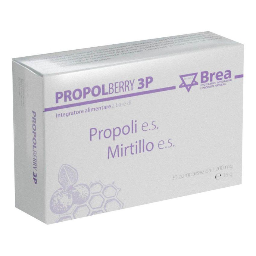 Propolberry3P - Integratore Immunitario con Propoli e Bacche, 30 Compresse