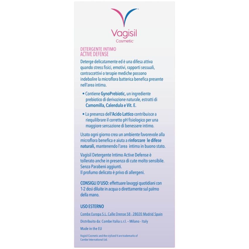 Detergente Intimo Vagisil con Prebiotici Naturali, 250ml