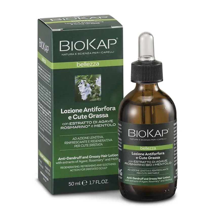 Biokap Lozione Antiforfora per Capelli Grassi, 50ml