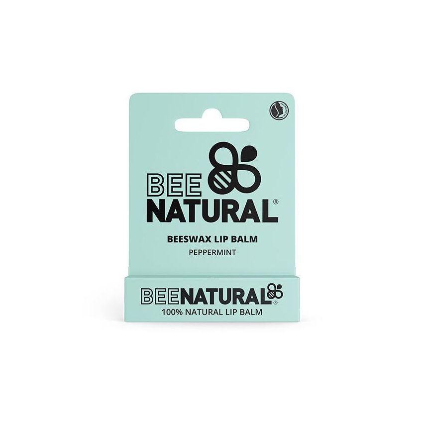 Balsamo Labbra Naturale al Gusto di Menta Piperita - Bee Natural, Stick da 4,2g