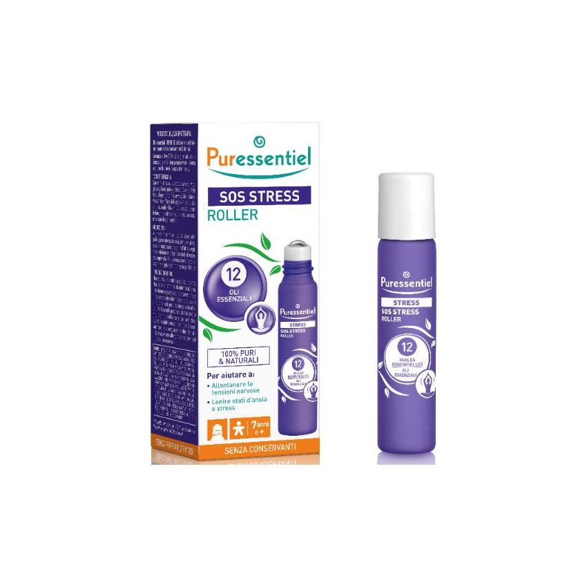 Roller Anti-Stress Puressentiel con 12 Oli Essenziali - 5 ml