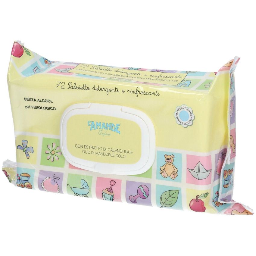 Salviettine Detergenti L'Amande Enfant - Pacco da 72 Pezzi