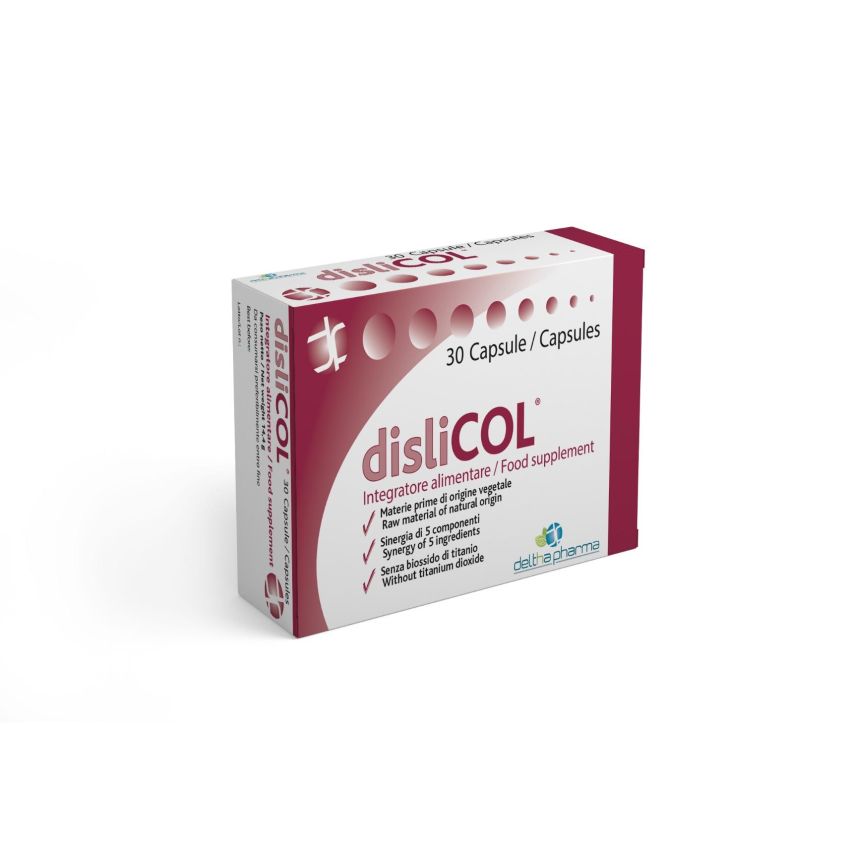 Deltha Pharma DisliCol - Integratore alimentare per Digestione, 30 Capsule