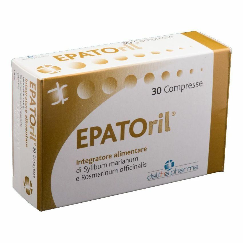 Deltha Pharma Epatoril - Integratore Alimentare per Epatica - 30 Compresse