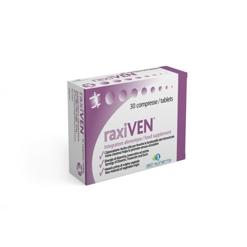 Deltha Pharma RaxiVen - Compresse per il Benessere Vascolare, 30 compresse