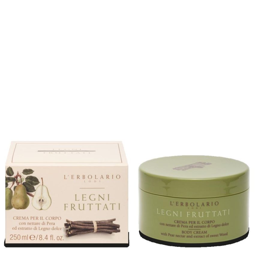 L'Erbolario Crema Idratante Corpo con Aroma di Legni Fruttati - 250ml