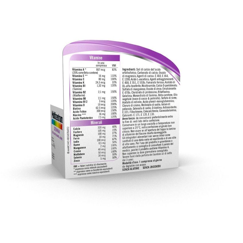 Multicentrum Donna: Integratore Multivitaminico con Vitamina D, Calcio, Ferro - 30 Compresse