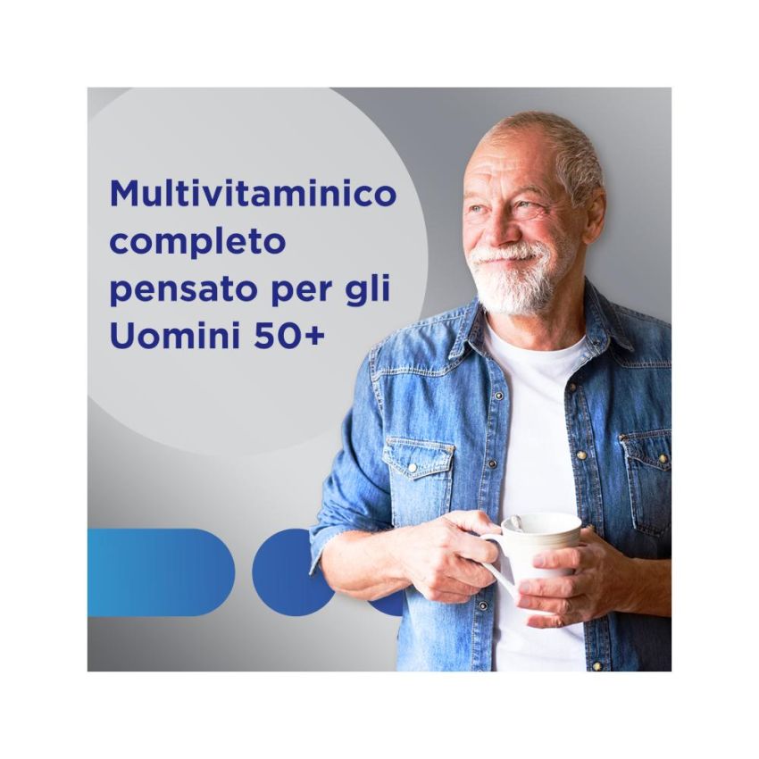 Multicentrum Uomo 50+ Multivitaminico, 30 Compresse