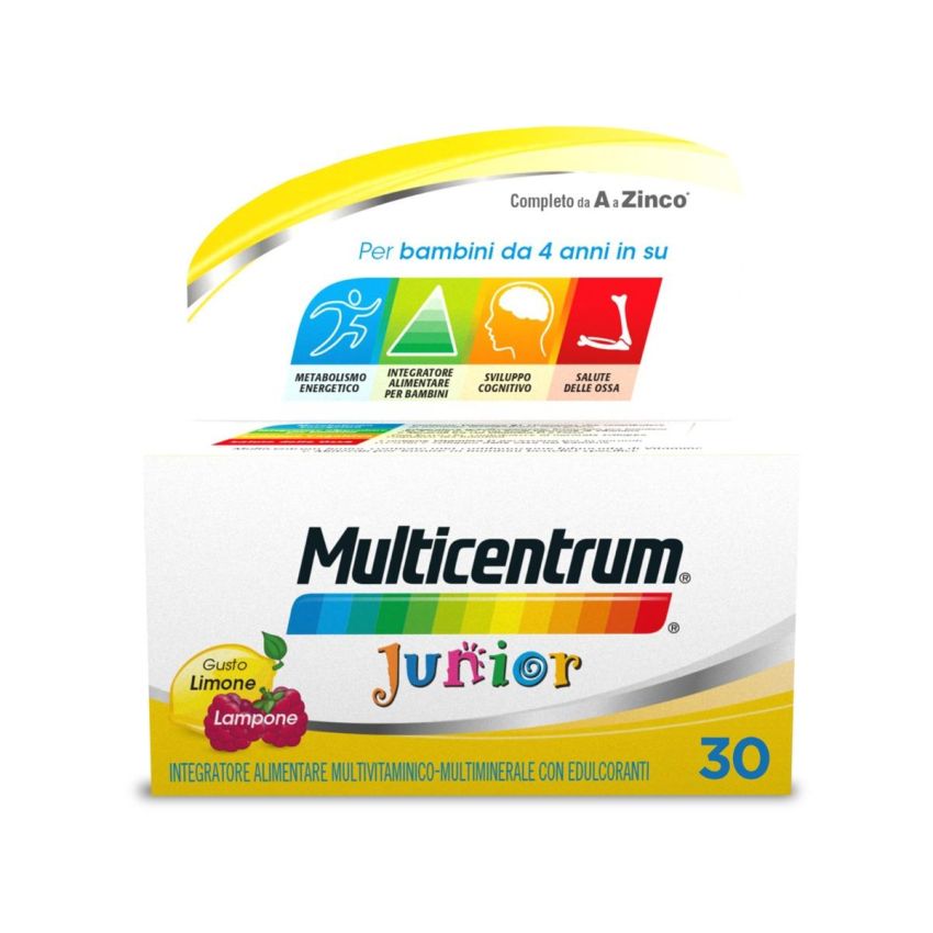 Multicentrum Junior - Integratore Alimentare per Bambini dai 4 anni - 30 Compresse