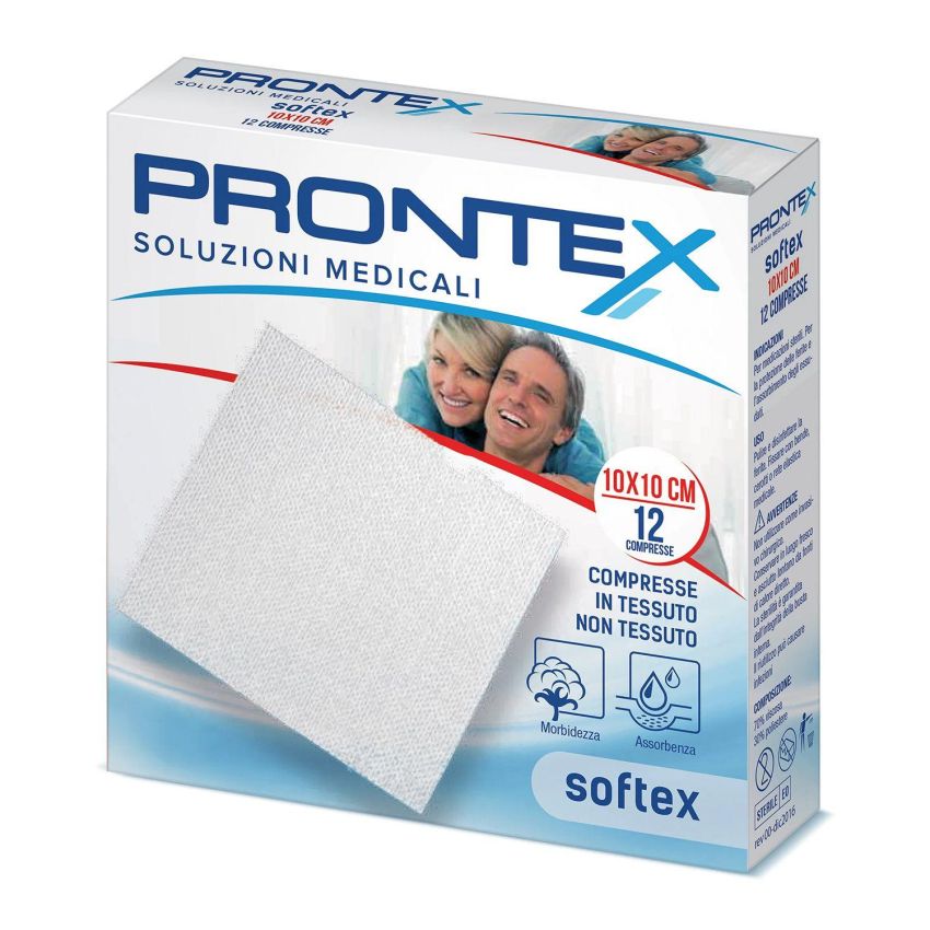 Prontex Teli in TNT Morbidi, 10x10cm, Pacco da 12 Pezzi
