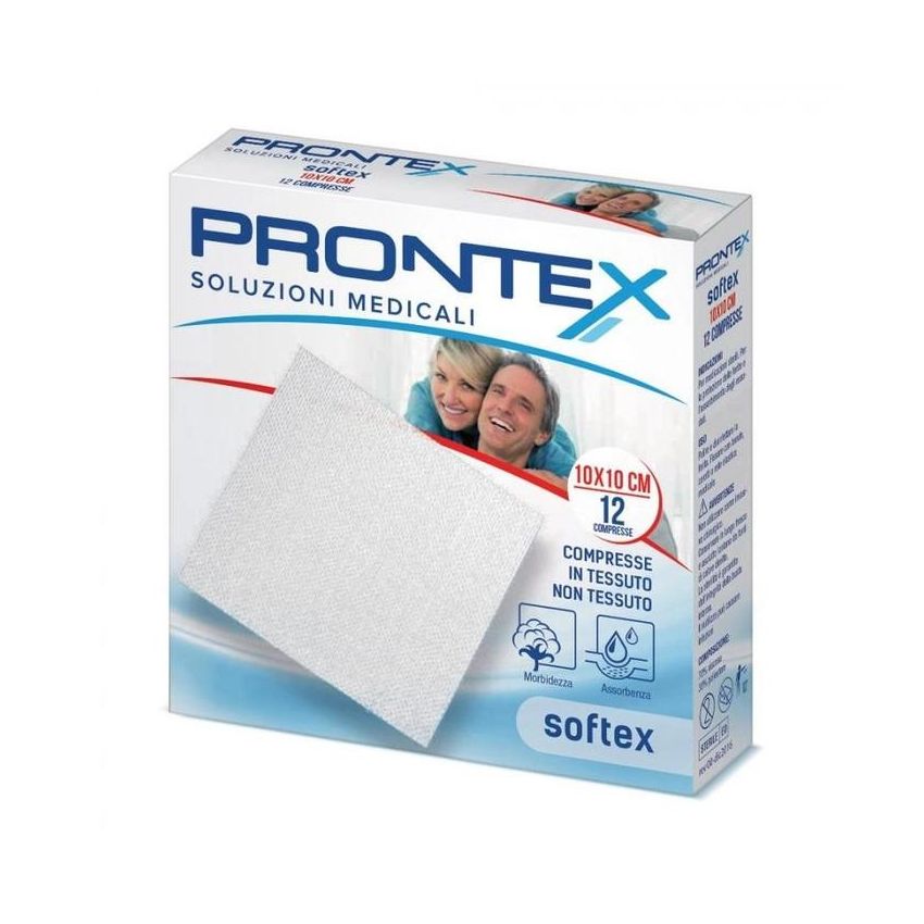 Prontex Teli in TNT Morbidi, 10x10cm, Pacco da 12 Pezzi