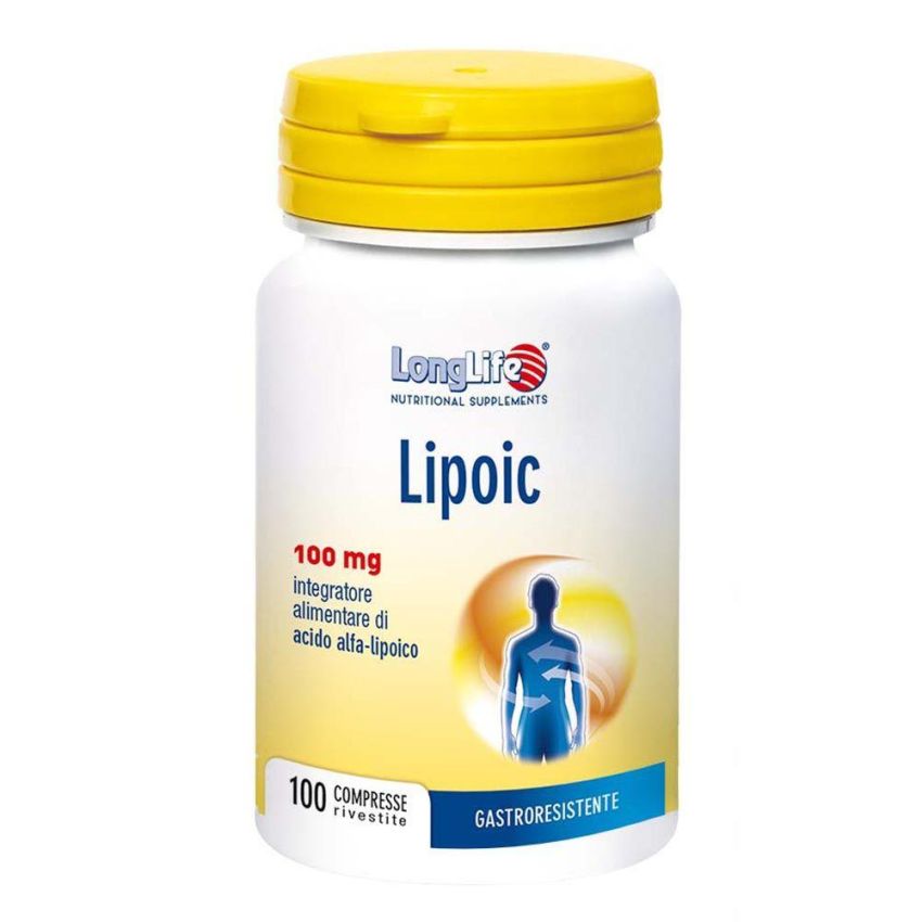 Longlife Lipoic - Integratore di Acido Alfa-Lipoico, 100 Compresse
