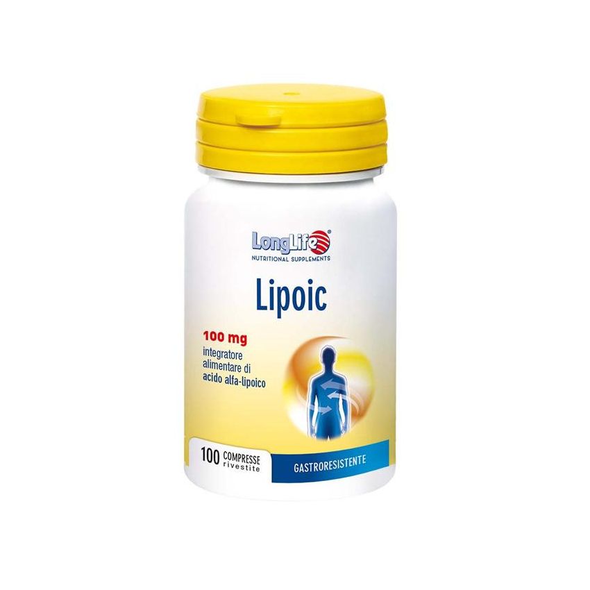 Longlife Lipoic - Integratore di Acido Alfa-Lipoico, 100 Compresse