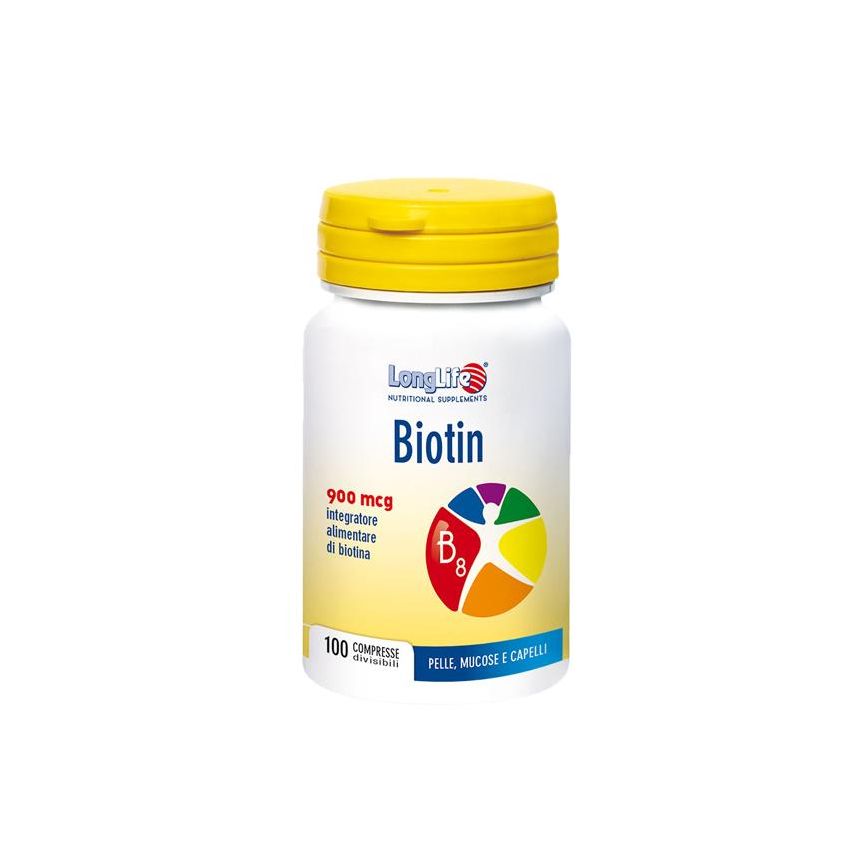 Compresse di Biotina Longlife 900mcg - Confezione da 100 Pezzi