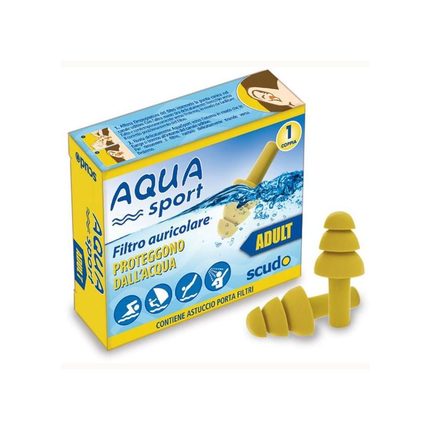 Scudo Aqua Sport - Tappi per le Orecchie per Adulti, 1 Paio