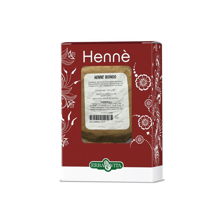 Henne Biondo Naturale 100g - Colorante per Capelli