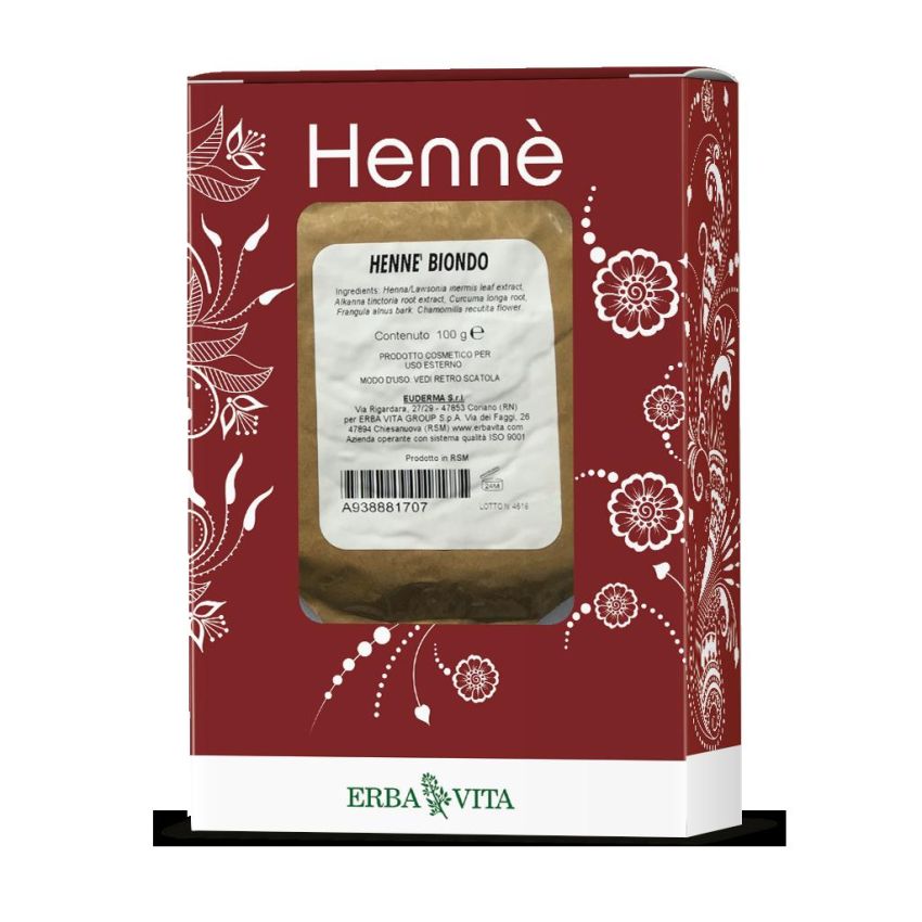 Henne Biondo Naturale 100g - Colorante per Capelli