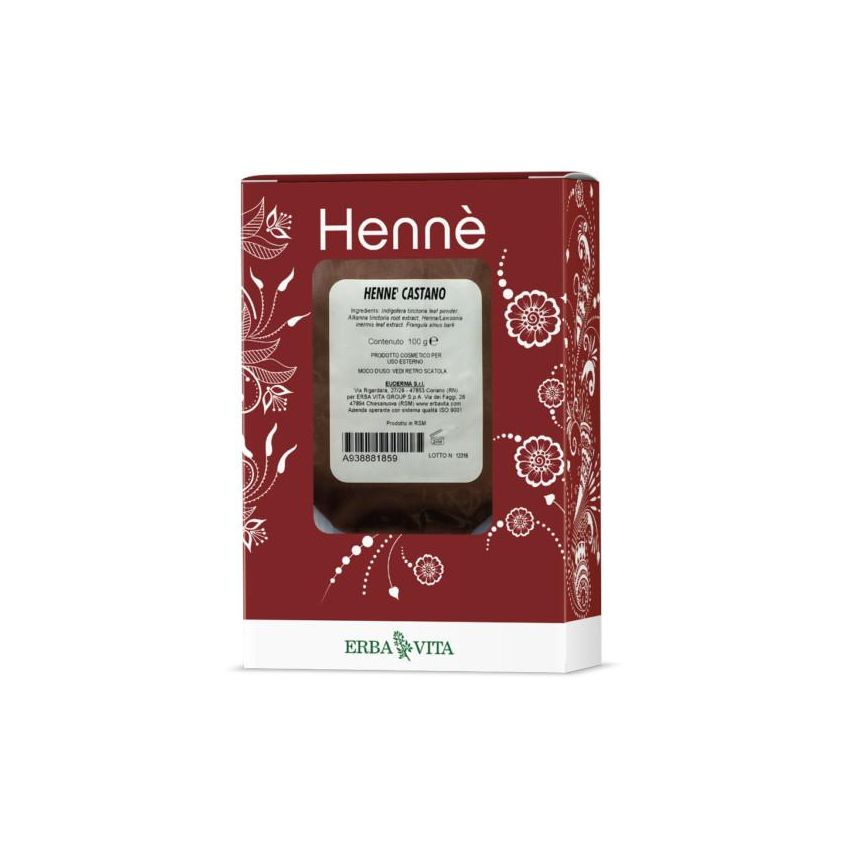 Henne Tinta Naturale per Capelli Castano 100g