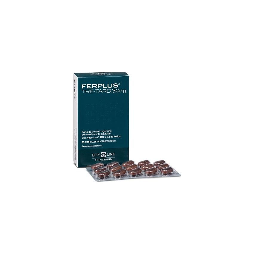 Biosline Ferplus Tre-Tard Ferro 30mg - Confezione da 30 Compresse