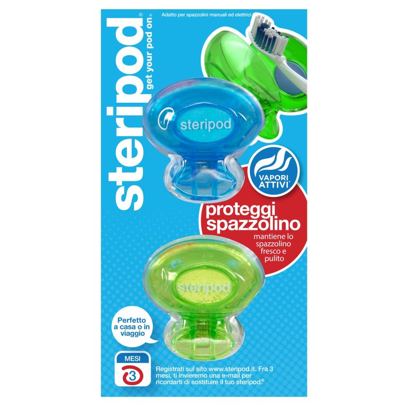 Steridpod Proteggi-Spazzolino Igienico, Confezione da 2 Pezzi