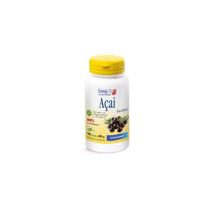 Longlife Premium Acai Berry 100 Capsule Supplement