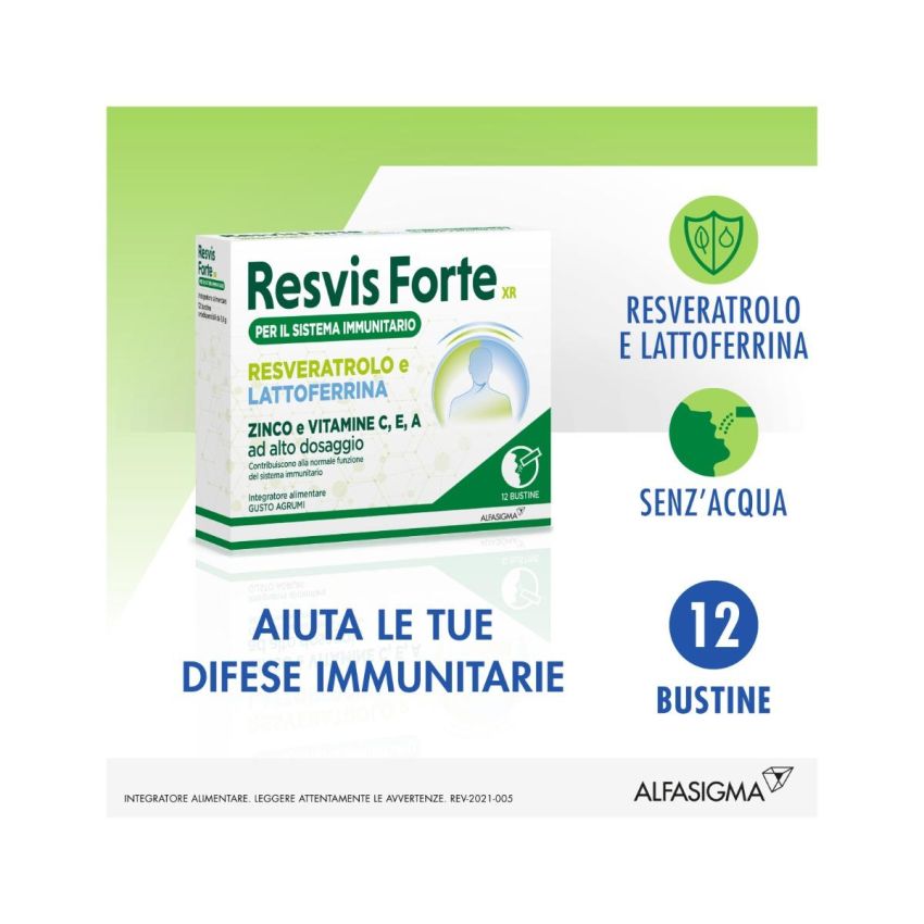 Resvis Forte XR - Confezione da 12 Bustine per il Benessere Respiratorio