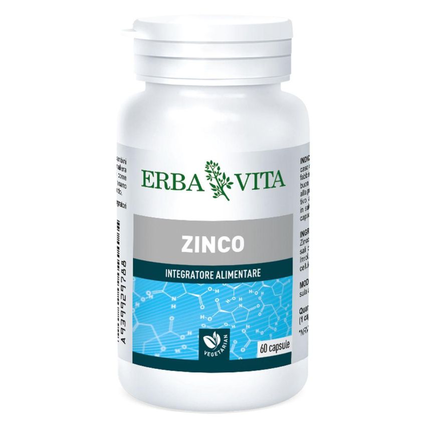 Erba Vita Capsule di Zinco - Confezione da 60 Pezzi