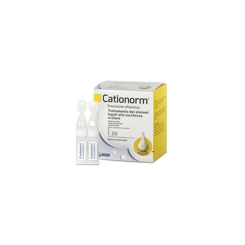 Cationorm Gocce Oculari - Pacchetto di 30 Flaconi Monodose da 0,4ml