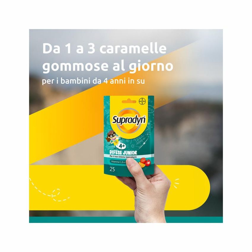 Supradyn Junior: Integratore con Vitamina C, D e Zinco - 25 Caramelle Gommose