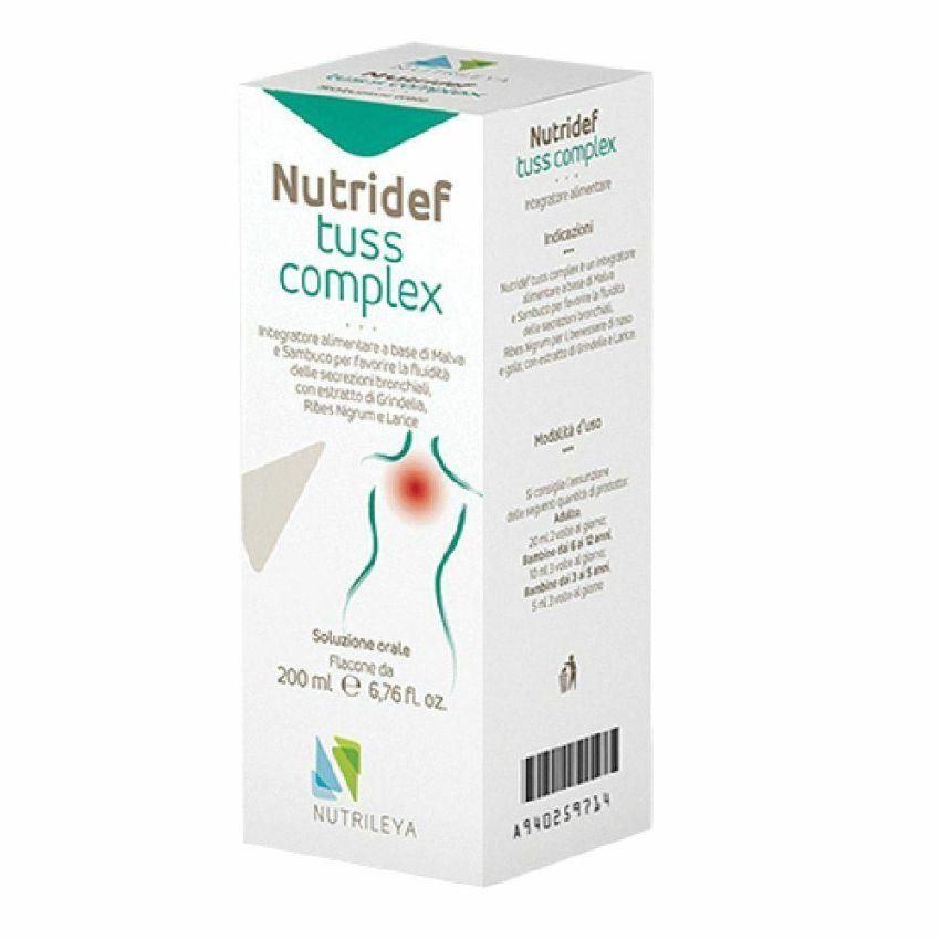Nutridef Tuss Complex - Soluzione Nutrizionale per la Tosse, 200ml