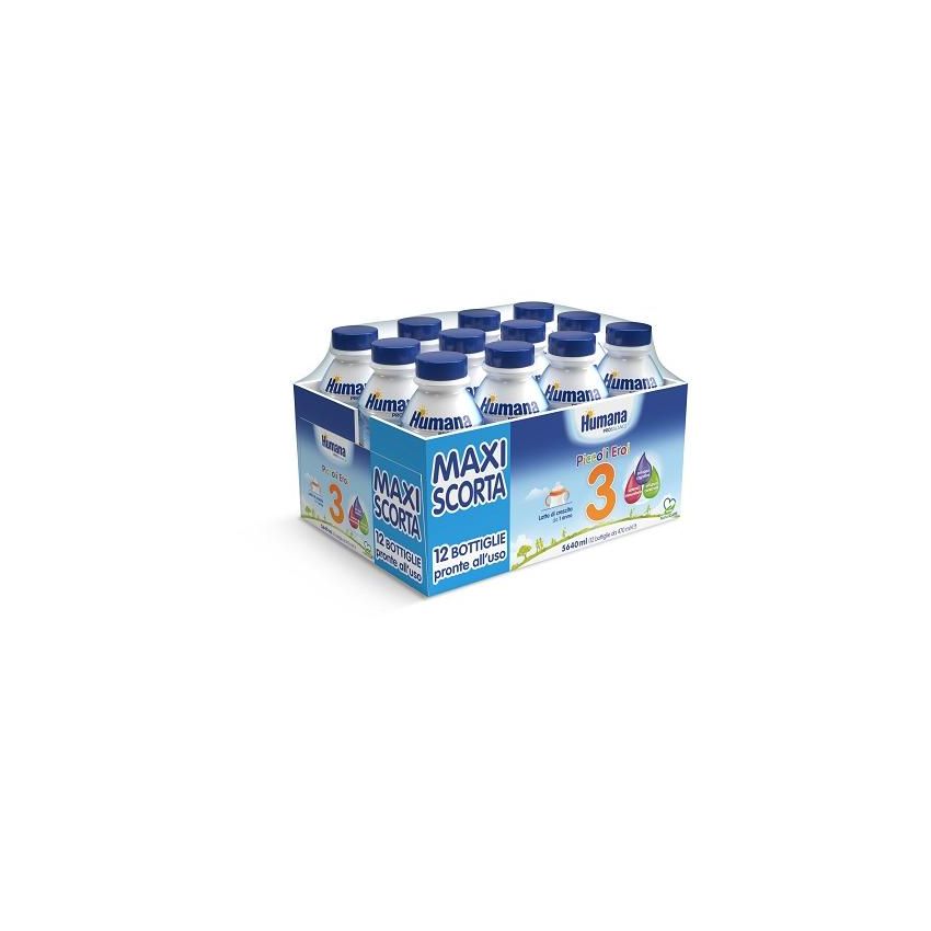Humana 3 Probalance Latte di Crescita, Multipack con 12 Bottiglie, Ideale per Bambini da 1 Anno in poi