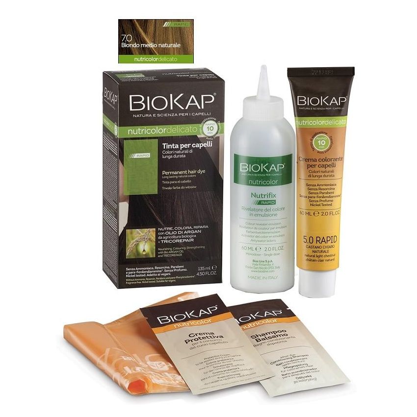 Biokap Nutricolor Rapid 7.0 Tinta Delicata per Biondo Medio Naturale