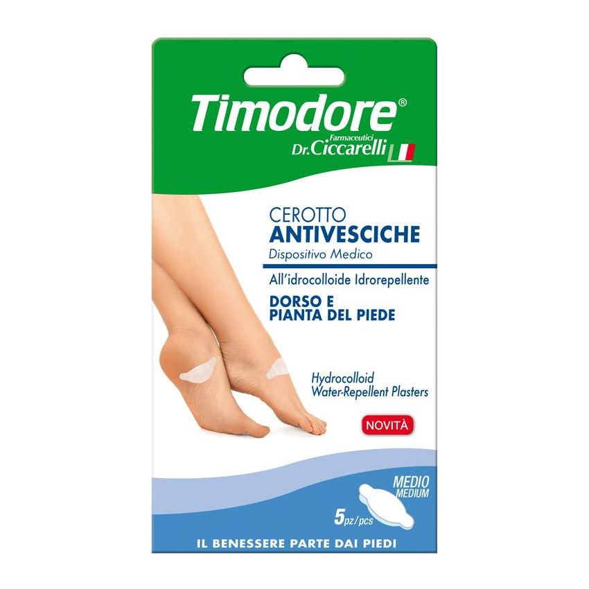 Timodore - Cerotto Protettivo Antivesciche per Dorso e Pianta del Piede, Pacco da 5 Pezzi