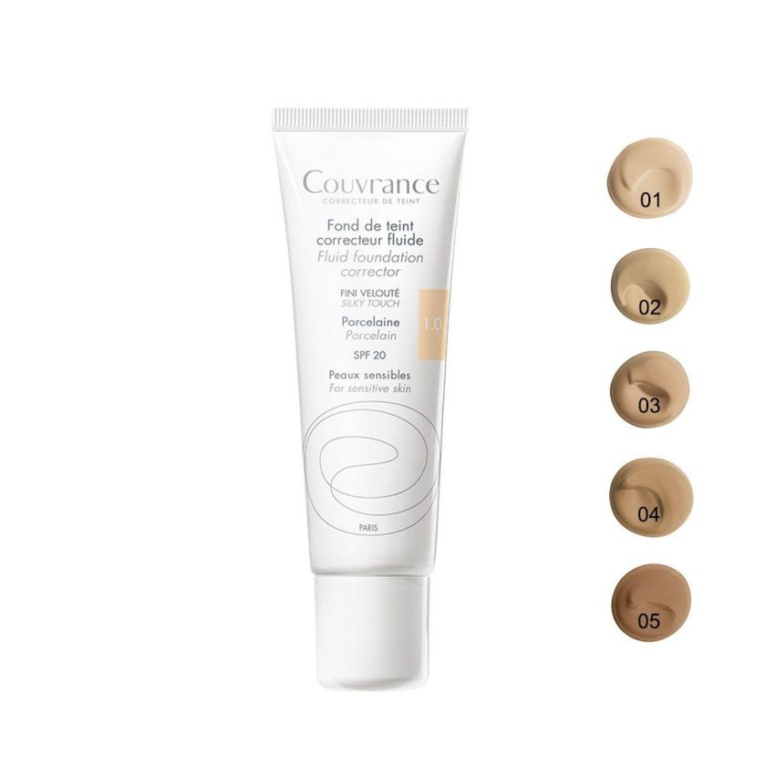 Avene Couvrance Correttor Fluido Fondotinta 1.0 Porcellana, 30ml