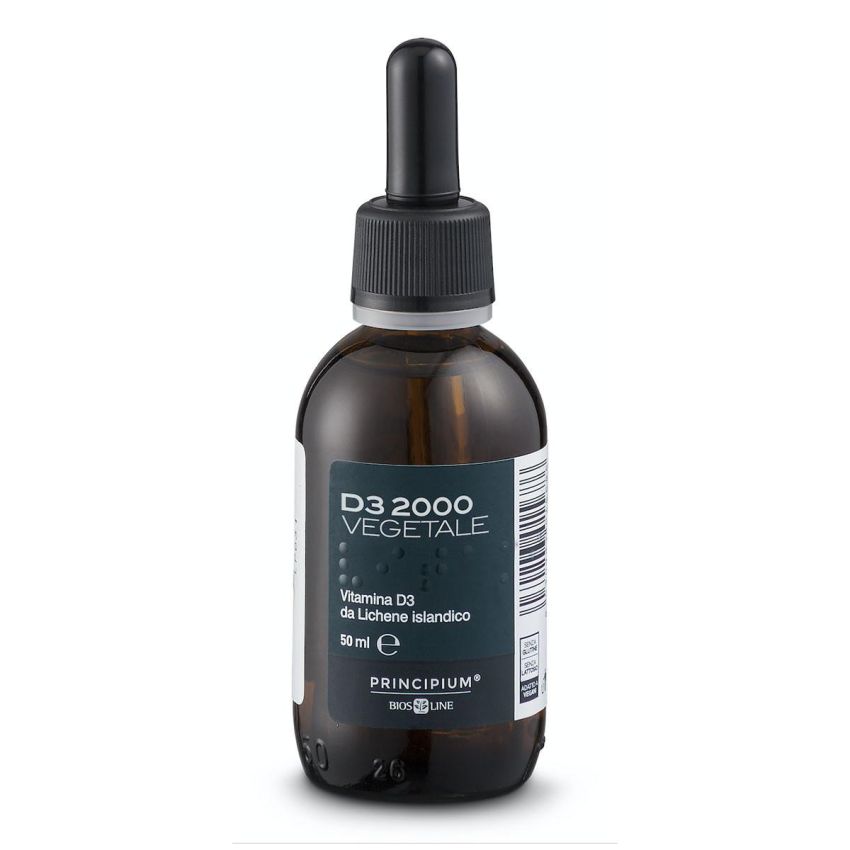 Bios Line Principium - Gocce di Vitamina D3 Vegane 2000 UI, 50 ml