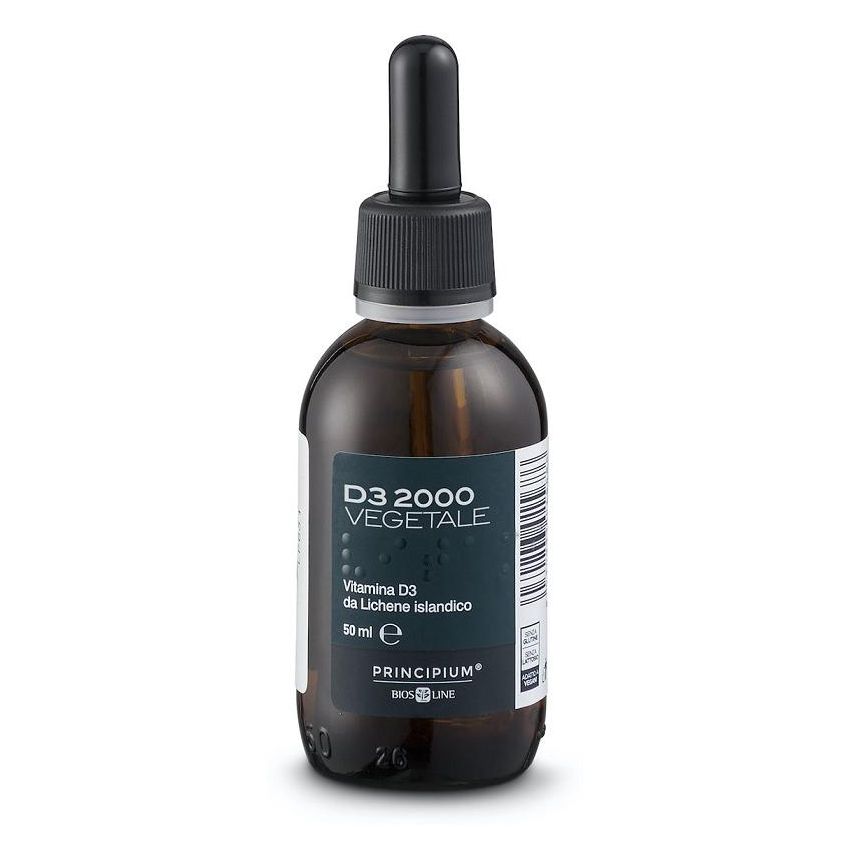 Bios Line Principium - Gocce di Vitamina D3 Vegane 2000 UI, 50 ml