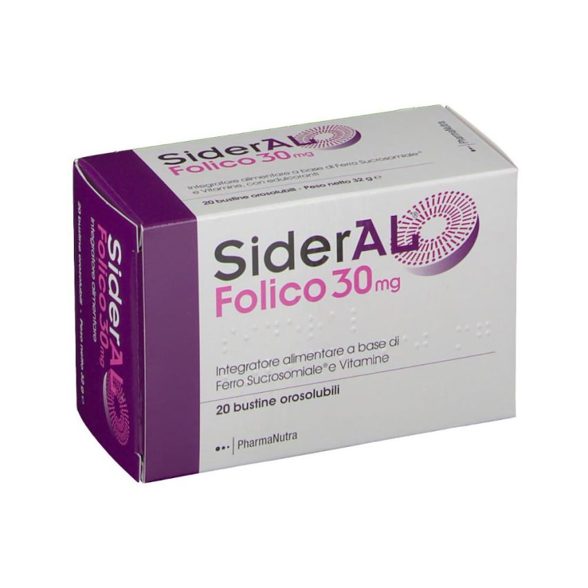 Sideral Folico 30mg - Confezione da 20 Stick monouso