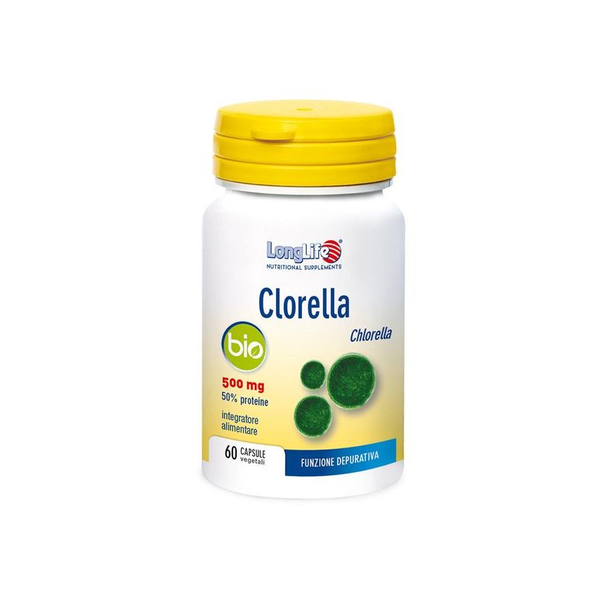 Capsule di Clorella LongLife - 500mg, confezione da 60