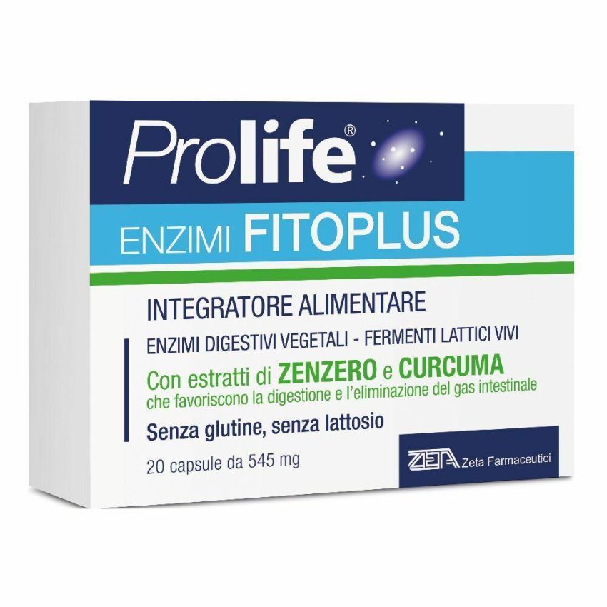 Fitoplus Prolife Enzimi - Supplemento Digestivo Naturale, 20 Capsule